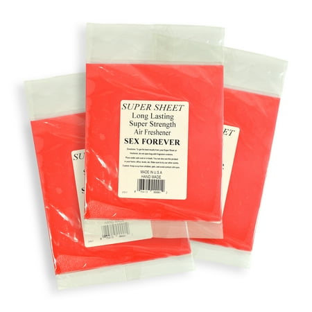 Jenray Super Sheet Large (8"x7") Under Seat Car Air Freshener, 3-Pack (Sex Forever)