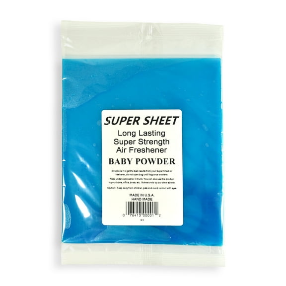 Jenray Super Sheet Large (8"x7") Under Seat Car Air Freshener (Baby Powder)