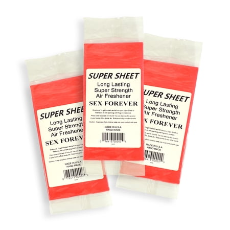 Jenray Super Sheet Small (7.5"x3.75") Under Seat Car Air Freshener, 3-Pack (Sex Forever)