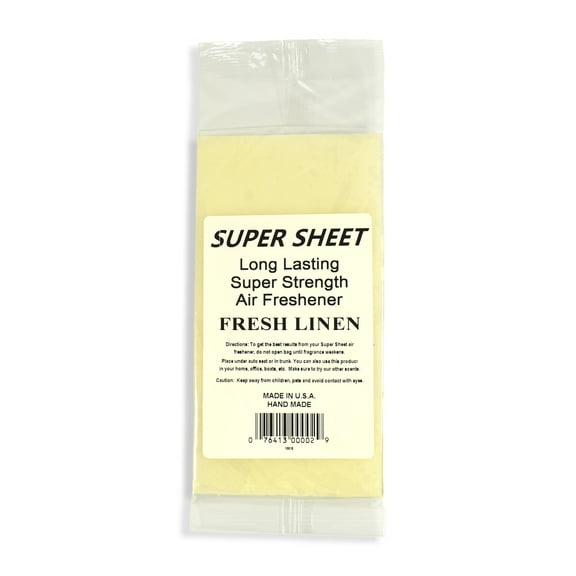 Jenray Super Sheet Small (7.5"x3.75") Under Seat Car Air Freshener (Fresh Linen)