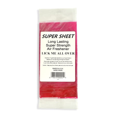 Jenray Super Sheet Small (7.5"x3.75") Under Seat Car Air Freshener (Lick Me All Over)