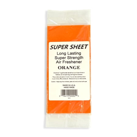 Jenray Super Sheet Small (7.5"x3.75") Under Seat Car Air Freshener (Orange)
