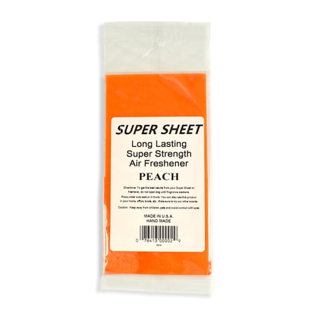 Jenray Super Sheet Small (7.5"x3.75") Under Seat Car Air Freshener (Peach)