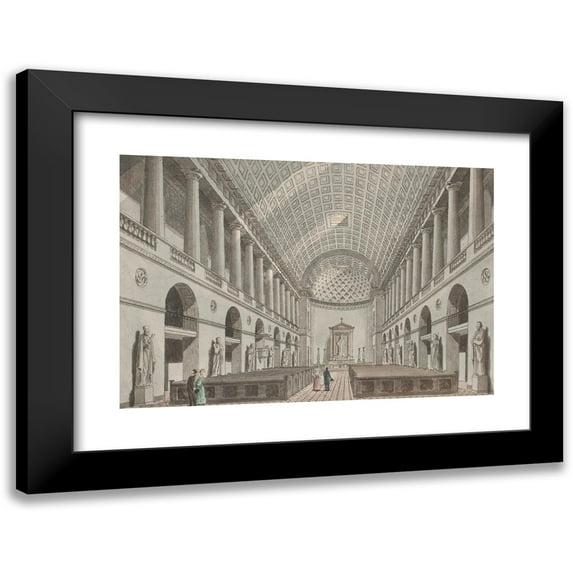 Jens Holm 24x18 Black Modern Framed Museum Art Print Titled - Mrs. Church's Inner (1775 - 1857)
