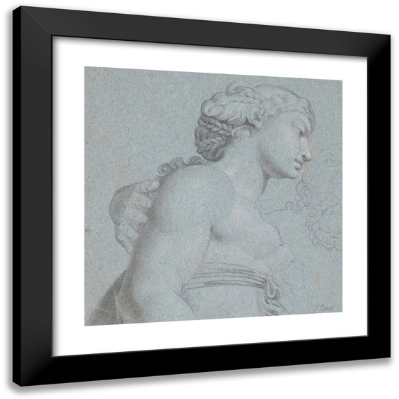 Jens Juel 12x12 Black Modern Framed Museum Art Print Titled - Jupiter and Juno (1766 - 1767)