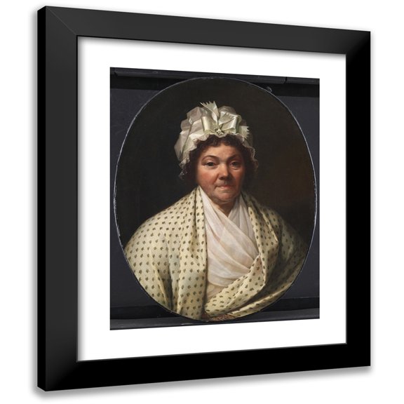 Jens Juel 12x14 Black Modern Framed Museum Art Print Titled - Cecilie Marie Elisabeth Schouw, F. Bagge, Poul Johan Schouws Hustru (1760 - 1802)