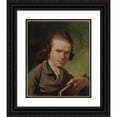 thumbnail image 1 of Jens Juel 12x14 Black Ornate Wood Framed Double Matted Museum Art Print Titled: Copper Sticker J.F. Clemens (1775 - 1779), 1 of 5