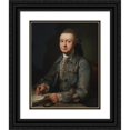 thumbnail image 1 of Jens Juel 12x14 Black Ornate Wood Framed Double Matted Museum Art Print Titled: Peder Rahr, Grocer in Ribe (1770), 1 of 5