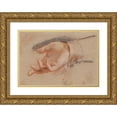 thumbnail image 1 of Jens Juel 14x11 Gold Ornate Wood Frame and Double Matted Museum Art Print Titled - Study of a Woman's Right Elbow Joint (1790 - 1799), 1 of 4