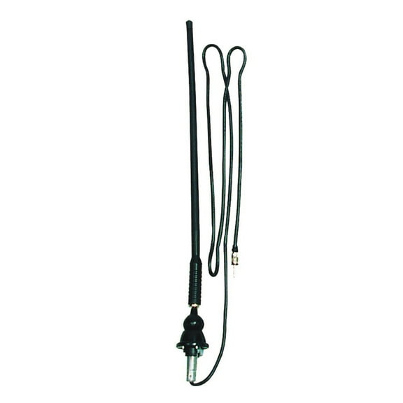 JENSEN 1181067 Top Mount AM/FM Rubber Radio Antenna; 90 Degree Adjustable Angle; 10" Rubber Mast with 60" Cable