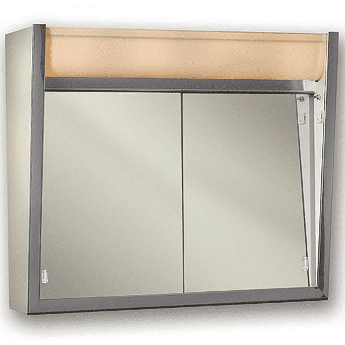 Jensen 124LP Ensign 2-Door Medicine Cabinet, Stainless Steel, 24-Inch by 23-Inch