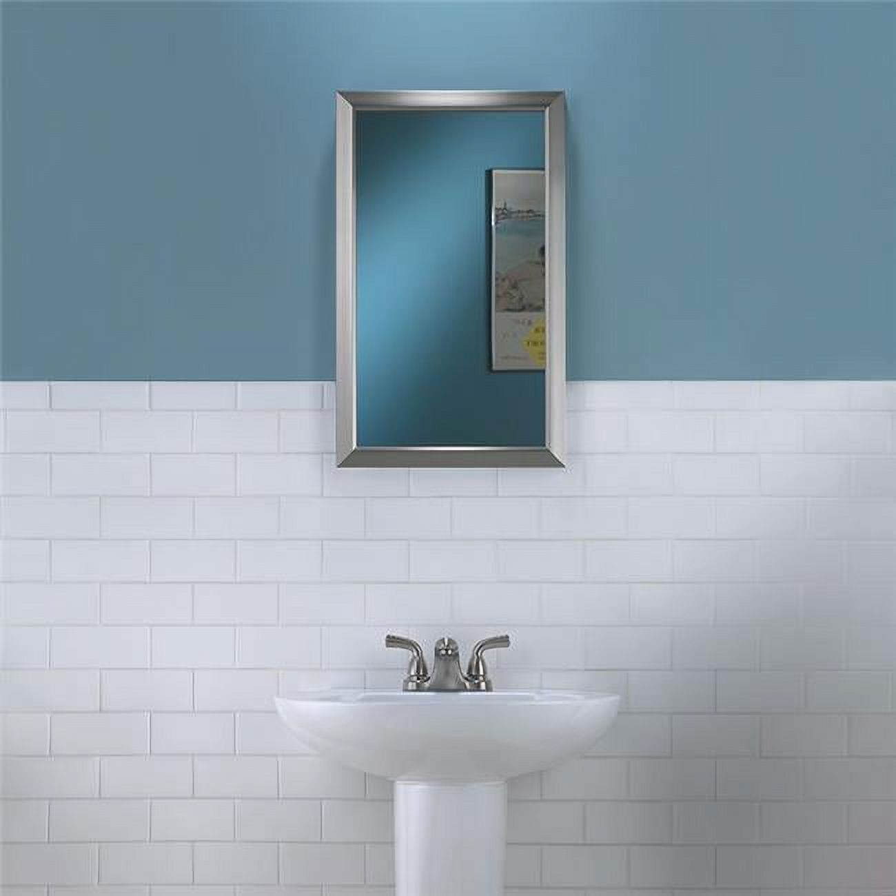 Jensen 15 x 25 in. 1 Door Hampton Recessed & Framed Medicine