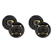Jensen 2 Pairs JS65T 6-1/2" 3-Way Speakers Triaxial