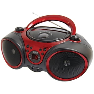 Jensen CD-490 Portable CD Player Radio, Red