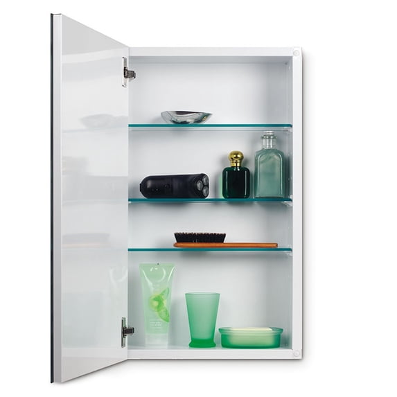 Jensen 52WH344PF Metro Classic Medicine Cabinet with Polished Mirror, 15-Inch by 35-Inch