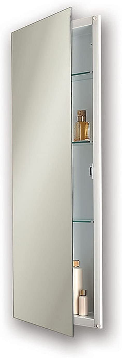 Jensen 663BC Low Profile Narrow Body Medicine Cabinet with Polished Mirror 15-inch by 36-Inch