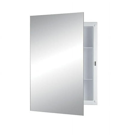 Jensen 781037 Frameless Medicine Cabinet with Mirror Door and Two Shelves