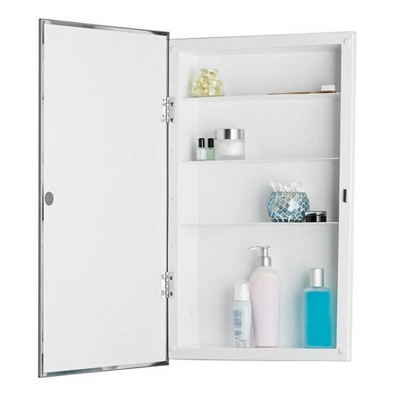 Jensen 781045 16 x 26 in. Builder Series Framed Polystyrene Fixtured Medicine Cabinet with Polished Edge Mirror