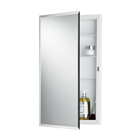 Jensen 781061X Builder 16" x 26" Recessed Beveled Mirror Medicine Cabinet