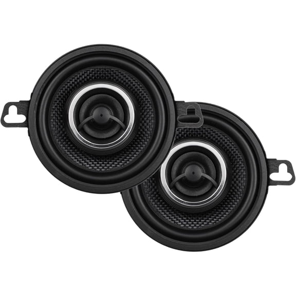 Jensen APEX Power Series JS35K 3.5" 2-Way Premium Aramid Fiber Car Speakers (Pair) | 75W Peak (25W RMS) | 12mm PEI Dome Tweeters