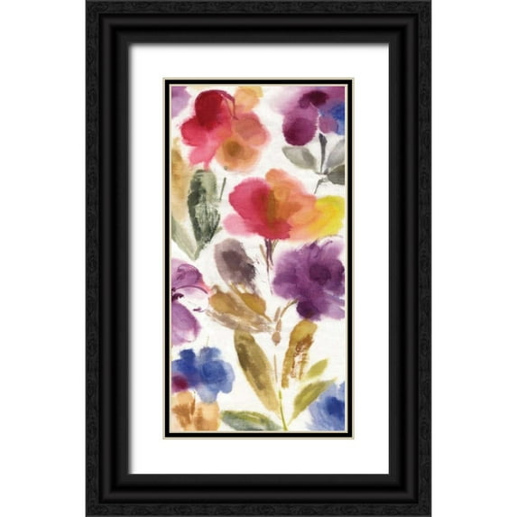 Jensen, Asia 11x18 Black Ornate Wood Framed with Double Matting Museum Art Print Titled - Charm I