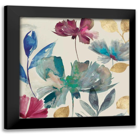 Jensen, Asia 12x12 Black Modern Framed Museum Art Print Titled - Cascade I
