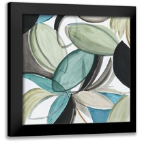 Jensen, Asia 12x12 Black Modern Framed Museum Art Print Titled - Green Tropic