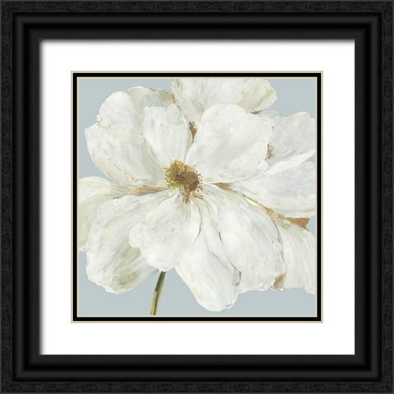 Jensen, Asia 12x12 Black Ornate Wood Framed with Double Matting Museum Art Print Titled - Garden Queen I