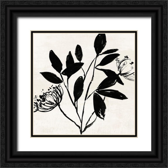 Jensen, Asia 12x12 Black Ornate Wood Framed with Double Matting Museum Art Print Titled - Unafraid I