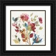 thumbnail image 1 of Jensen, Asia 12x12 Black Ornate Wood Framed with Double Matting Museum Art Print Titled - Vintage Floral I, 1 of 4