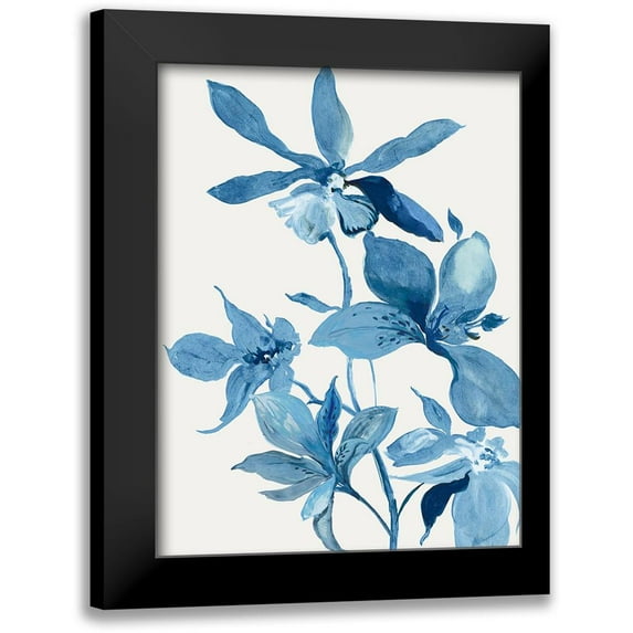 Jensen, Asia 12x14 Black Modern Framed Museum Art Print Titled - Blue Orchid I