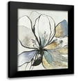 thumbnail image 1 of Jensen, Asia 12x14 Black Modern Framed Museum Art Print Titled - Outlined Floral II, 1 of 5