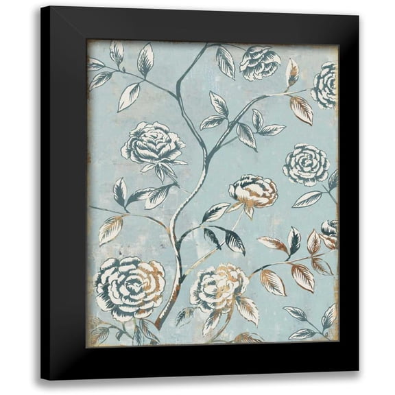 Jensen, Asia 12x14 Black Modern Framed Museum Art Print Titled - Pale Damask I