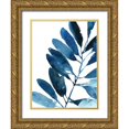 thumbnail image 1 of Jensen, Asia 12x14 Gold Ornate Wood Framed with Double Matting Museum Art Print Titled - Sapphire Stems IV, 1 of 4