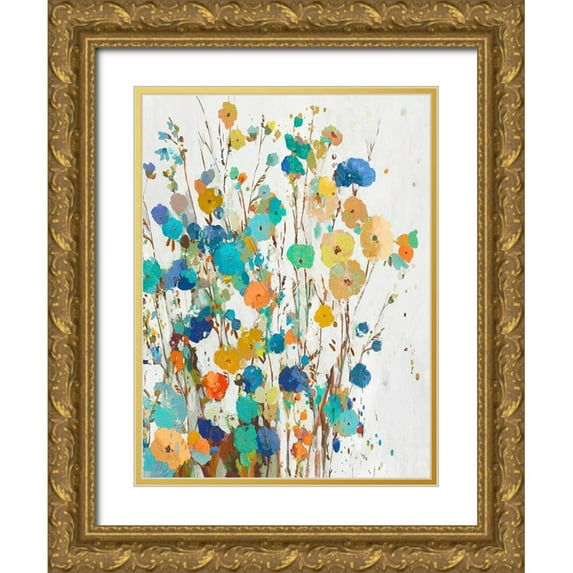 Jensen, Asia 12x14 Gold Ornate Wood Framed with Double Matting Museum Art Print Titled - Spring Garden I