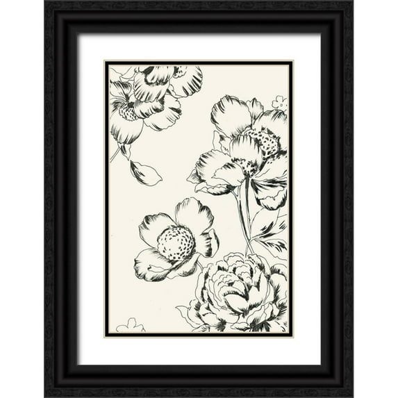 Jensen, Asia 13x18 Black Ornate Wood Framed with Double Matting Museum Art Print Titled - Fragile and Strong I