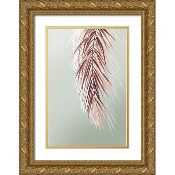 Jensen, Asia 13x18 Gold Ornate Wood Framed with Double Matting Museum Art Print Titled - Grasses Palms II