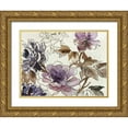 thumbnail image 1 of Jensen, Asia 14x12 Gold Ornate Wood Framed with Double Matting Museum Art Print Titled - Japanese Garden II Plum Version, 1 of 4