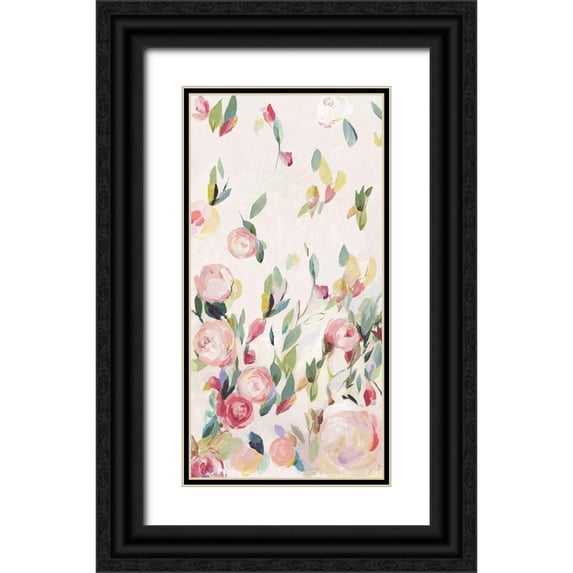 Jensen, Asia 14x24 Black Ornate Wood Framed with Double Matting Museum Art Print Titled - Belle de Jour I