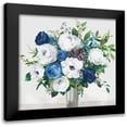 thumbnail image 1 of Jensen, Asia 15x15 Black Modern Framed Museum Art Print Titled - White-Blue Symphony, 1 of 5
