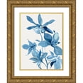 thumbnail image 1 of Jensen, Asia 15x18 Gold Ornate Wood Framed with Double Matting Museum Art Print Titled - Blue Orchid I, 1 of 4