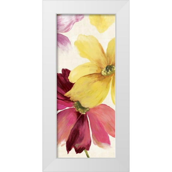 Jensen, Asia 15x32 White Modern Wood Framed Museum Art Print Titled - Summer Breeze I - Special