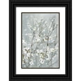 thumbnail image 1 of Jensen, Asia 17x24 Black Ornate Wood Framed with Double Matting Museum Art Print Titled - Light Almond Blossoms, 1 of 4