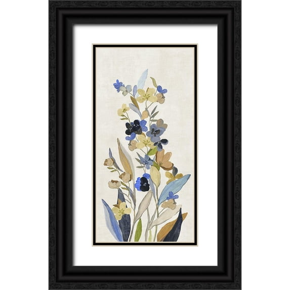 Jensen, Asia 18x32 Black Ornate Wood Framed with Double Matting Museum Art Print Titled - Reach Upwards II