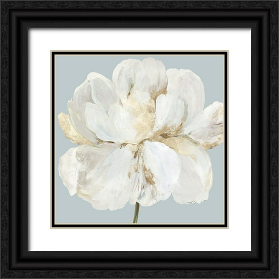 Jensen, Asia 20x20 Black Ornate Wood Framed with Double Matting Museum Art Print Titled - Garden Queen II
