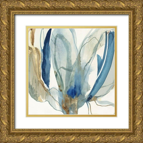 Jensen, Asia 20x20 Gold Ornate Wood Framed with Double Matting Museum Art Print Titled - Refined I