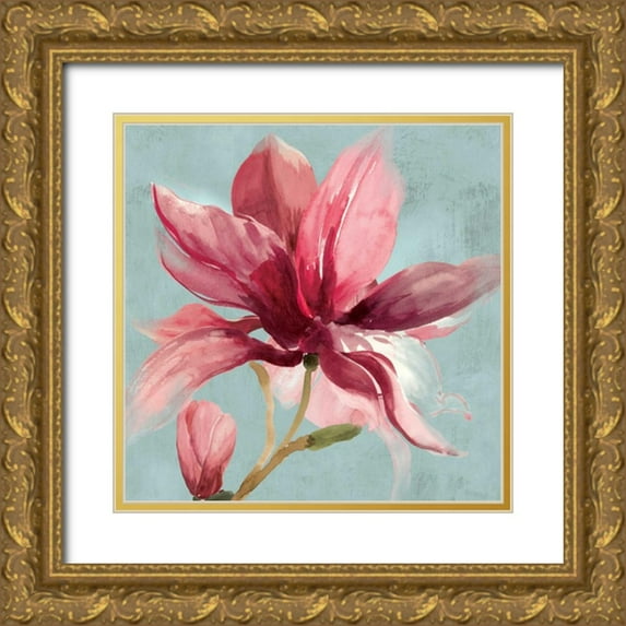 Jensen, Asia 20x20 Gold Ornate Wood Framed with Double Matting Museum Art Print Titled - Sweetpea II