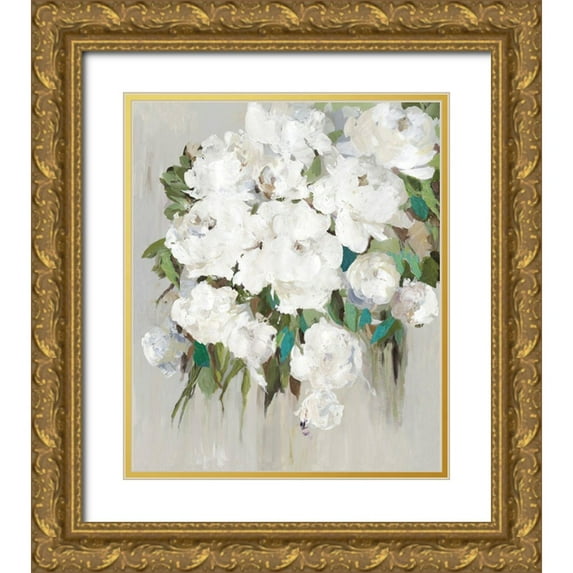 Jensen, Asia 20x23 Gold Ornate Wood Framed with Double Matting Museum Art Print Titled - Serenity Blooms