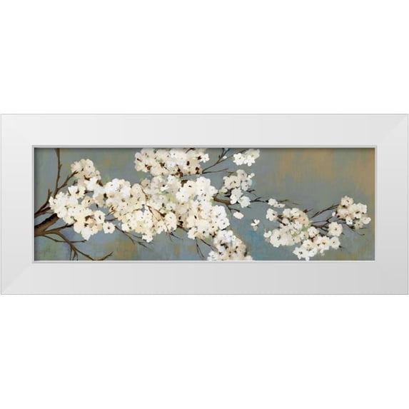 Jensen, Asia 24x11 White Modern Wood Framed Museum Art Print Titled - Kimono I
