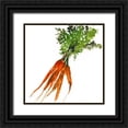 thumbnail image 1 of Jensen, Asia 26x26 Black Ornate Wood Framed with Double Matting Museum Art Print Titled - Carrot, 1 of 4